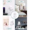 image2 Pack Addtam USB Wall Charger Surge Protector 5 Outlet Extender with 4 USB Charging Ports 1 USB C Outlet 3 Sided 1800J Power Strip Multi Plug Outlets Wall Adapter Spaced for Home Office BlackWhite