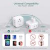 image2 Pack European Travel Plug Adapter US to Europe Plug Adapter with 3 Outlets 3 USB Charging Ports2 USB C Type C Adapter Travel Essentials to Most Europe EU Spain Italy France Germany IcelandType C  Most of Europe