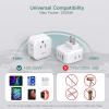 image2 Pack European Travel Plug Adapter US to Europe Plug Adapter with 3 Outlets 3 USB Charging Ports2 USB C Type C Adapter Travel Essentials to Most Europe EU Spain Italy France Germany IcelandType A  Japan USA China