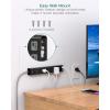 image2 Pack Power Strip Surge Protector  6Ft Extension Cord with 5 Widely Outlets 4 USB 2 USB C Port 1875W15A Wall Mount Flat Plug Desk Charging Station for Home Office College Dorm Room Essentials6 FT
