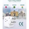 imageAddtam Italy Travel Power Adapter 3 Prong Grounded Plug with 3 USB Charging Ports1 USB C Ports Type L Outlet Adaptor Charger for USA to Italy Uruguay Chile ItalianType D India  1 Pack