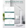 imageAddtam LED Desk Lamp Power Strip with 3 Outlets 4 USB Charging Ports2 USBC 4 Modes 5 Level Brightness Touch Lamp Small Desk Lamp for Home Office College Dorm Room Essentials 10FTWhite