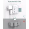 imageAddtam USB Wall Charger Surge Protector 5 Outlet Extender with 4 USB Charging Ports 3 Sided 1800J Power Strip Multi Plug Outlets Wall Adapter Spaced for Home Office 2 Pack6 AC Outlets  without USB  2 Pack