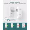 imageAddtam USB Wall Charger Surge Protector 5 Outlet Extender with 4 USB Charging Ports 3 Sided 1800J Power Strip Multi Plug Outlets Wall Adapter Spaced for Home Office 2 Pack6 AC Outlets  PD20W  1 Pack