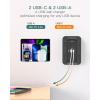 imageAddtam USB Wall Charger Surge Protector 5 Outlet Extender with 4 USB Charging Ports 3 Sided 1800J Power Strip Multi Plug Outlets Wall Adapter Spaced for Home Office 2 Pack6 AC Outlets  Black  1 Pack