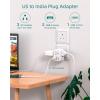 imageAustralia New Zealand Power Plug Adapter Australia Travel Adapter with 3 American Outlets 3 USB Charging Ports 1 USB C Type I Plug Adapter for US to Australia Argentina ChinaType D India  1 Pack