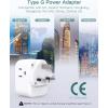 imageAustralia New Zealand Power Plug Adapter Australia Travel Adapter with 3 American Outlets 3 USB Charging Ports 1 USB C Type I Plug Adapter for US to Australia Argentina ChinaType G UK Ireland  1 Pack