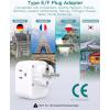 imageAustralia New Zealand Power Plug Adapter Australia Travel Adapter with 3 American Outlets 3 USB Charging Ports 1 USB C Type I Plug Adapter for US to Australia Argentina ChinaType EF Germany France  1 Pack