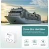 imageCruise Ship Essentials  Cruise Approved Power Strip Non Surge Protector Travel Plug Adapter with 3 Outlets 4 USB 2 USBC Foldable Outlet Extender for Travel Cruise Must Have15W