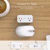 imageCruise Ship Essentials Travel Power Strip  No Surge Protector Cruise Approved Outlet Extender Multi Plug Outlet with 4 AC Outlets 3 USB 2 USB C 3 Sides Plug Adapter for Travel Cruise EssentialsWhite