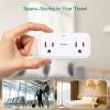imageCruise Ship Essentials Travel Power Strip  No Surge Protector Cruise Approved Outlet Extender Multi Plug Outlet with 4 AC Outlets 3 USB 2 USB C 3 Sides Plug Adapter for Travel Cruise EssentialsWhite