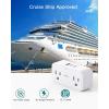 imageCruise Ship Essentials Travel Power Strip  No Surge Protector Cruise Approved Outlet Extender Multi Plug Outlet with 4 AC Outlets 3 USB 2 USB C 3 Sides Plug Adapter for Travel Cruise EssentialsWhite