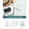imageEuropean Travel Plug Adapter Addtam International Power Adapter with 3 Outlets 3 USB Charging Ports2 USB C Type C Adapter Travel Essentials to Most Europe EU Spain Italy FranceType G UK Ireland  3 Pack