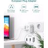 imageEuropean Travel Plug Adapter Addtam International Power Adapter with 3 Outlets 3 USB Charging Ports2 USB C Type C Adapter Travel Essentials to Most Europe EU Spain Italy FranceType C Most of Europe  3 Pack