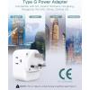imageEuropean Travel Plug Adapter Addtam International Power Adapter with 3 Outlets 3 USB Charging Ports2 USB C Type C Adapter Travel Essentials to Most Europe EU Spain Italy FranceType G UK Ireland  3 Pack