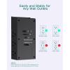 imageMulti Plug Outlet  Addtam Surge Protector Wall Mount with 12 Outlet Extender 3 Sides and 3 USB Ports 1 USBC Outlet Splitter Power Strip for Home Office Hotel BlackBlack