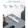 imagePower Strip Surge Protector with USB C  Flat Plug Extension Cord with 6 AC Outlets 4 USB 2 USB C Wall Mount 5ft 900 J Multi Plug Outlet Extender for Home Office Dorm Room Essentials5 FT