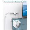 imagePower Strip Surge Protector with USB C  Flat Plug Extension Cord with 6 AC Outlets 4 USB 2 USB C Wall Mount 5ft 900 J Multi Plug Outlet Extender for Home Office Dorm Room Essentials10 FT