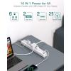 imagePower Strip Surge Protector with USB C  Flat Plug Extension Cord with 6 AC Outlets 4 USB 2 USB C Wall Mount 5ft 900 J Multi Plug Outlet Extender for Home Office Dorm Room Essentials25 FT