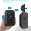imageSurge Protector Outlet Extender  Addtam 5Outlet Splitter with 4 USB Wall Charger2 USBC Ports Multi Plug Outlet Power Strip for Home Dorm Room Essentials Black1C3A