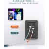 imageSurge Protector Outlet Extender with Night Light Addtam 5Outlet Splitter and 4 USB Ports1 USB C Multi Plug Wall Outlet for Home Office Dorm Room EssentialsBlack