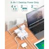 imageSurge Protector Power Strip 10 ft Addtam Flat Plug Extension Cord with 4 USB Wall Charger2 USB C Port 4 Widely Outlets Desk Charging Station Home Office and College Dorm Room EssentialsWhite