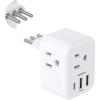 imageAustralia New Zealand Power Plug Adapter Australia Travel Adapter with 3 American Outlets 3 USB Charging Ports 1 USB C Type I Plug Adapter for US to Australia Argentina ChinaType L Italy Chile  1 Pack