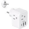 imageAustralia New Zealand Power Plug Adapter Australia Travel Adapter with 3 American Outlets 3 USB Charging Ports 1 USB C Type I Plug Adapter for US to Australia Argentina ChinaType EF Germany France  1 Pack