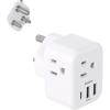 imageAustralia New Zealand Power Plug Adapter Australia Travel Adapter with 3 American Outlets 3 USB Charging Ports 1 USB C Type I Plug Adapter for US to Australia Argentina ChinaType D India  1 Pack