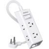 imageCruise Essentials  Flat Plug Power Strip Addtam 5 ft Ultra Flat Extension Cord with 6 Outlets Extender No Surge Protector for Cruise Ship Travel Dorm Home Office ETL ListedWhite