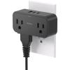 imageCruise Ship Essentials Travel Power Strip  No Surge Protector Cruise Approved Outlet Extender Multi Plug Outlet with 4 AC Outlets 3 USB 2 USB C 3 Sides Plug Adapter for Travel Cruise EssentialsBlack