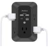 imageSurge Protector Outlet Extender  Addtam 5Outlet Splitter with 4 USB Wall Charger2 USBC Ports Multi Plug Outlet Power Strip for Home Dorm Room Essentials Black2C2APD20W