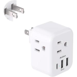 imageAustralia New Zealand Power Plug Adapter Australia Travel Adapter with 3 American Outlets 3 USB Charging Ports 1 USB C Type I Plug Adapter for US to Australia Argentina ChinaType A Japan USA China  1 Pack