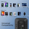 image:imageAddtam 5Outlet Extender Surge Protector Multi Plug Wall Outlet with 4 USB Wall Charger2 USB C Outlet Splitter Power Strip for Home Office Dorm Room Essentials Plug Extension Outlet 1800J Black1C3A No PD