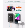 image:imageAddtam 5Outlet Extender Surge Protector Multi Plug Wall Outlet with 4 USB Wall Charger2 USB C Outlet Splitter Power Strip for Home Office Dorm Room Essentials Plug Extension Outlet 1800J Black1C3A 2 Pack