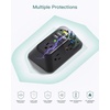 image:imageAddtam 5Outlet Extender Surge Protector Multi Plug Wall Outlet with 4 USB Wall Charger2 USB C Outlet Splitter Power Strip for Home Office Dorm Room Essentials Plug Extension Outlet 1800J Black1C3A 2 Pack