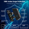 image:imageAddtam 5Outlet Extender Surge Protector Multi Plug Wall Outlet with 4 USB Wall Charger2 USB C Outlet Splitter Power Strip for Home Office Dorm Room Essentials Plug Extension Outlet 1800J Black1C3A No PD