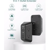 image:imageAddtam 5Outlet Extender Surge Protector Multi Plug Wall Outlet with 4 USB Wall Charger2 USB C Outlet Splitter Power Strip for Home Office Dorm Room Essentials Plug Extension Outlet 1800J Black2C2A No PD