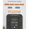 image:imageAddtam 5Outlet Extender Surge Protector Multi Plug Wall Outlet with 4 USB Wall Charger2 USB C Outlet Splitter Power Strip for Home Office Dorm Room Essentials Plug Extension Outlet 1800J Black2C2A PD 20W