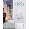 image:imageAddtam 5Outlet Extender Surge Protector Multi Plug Wall Outlet with 4 USB Wall ChargerPD 30W Outlet Splitter Power Strip for Home Office Dorm Room Essentials Plug Extension Outlet 1800J2c2a Pd 20w