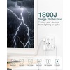 image:imageAddtam 6Outlet Extender Surge Protector Multi Plug Wall Outlet with 4 USB Wall Charger2 USB C Ports Plug Extension Outlet with 1800J Outlet Splitter Power Strip for Home Office BlackWhite 2PCS