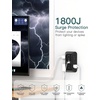 image:imageAddtam 6Outlet Extender Surge Protector Multi Plug Wall Outlet with 4 USB Wall Charger2 USB C Ports Plug Extension Outlet with 1800J Outlet Splitter Power Strip for Home Office BlackBlack
