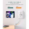 image:imageAddtam 6Outlet Extender Surge Protector Multi Plug Wall Outlet with 4 USB Wall Charger2 USB C Ports Plug Extension Outlet with 1800J Outlet Splitter Power Strip for Home Office BlackWhite