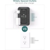 image:imageAddtam 6Outlet Extender Surge Protector Multi Plug Wall Outlet with 4 USB Wall Charger2 USB C Ports Plug Extension Outlet with 1800J Outlet Splitter Power Strip for Home Office BlackBlack