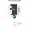 image:imageAddtam 6Outlet Extender Surge Protector Multi Plug Wall Outlet with 4 USB Wall Charger2 USB C Ports Plug Extension Outlet with 1800J Outlet Splitter Power Strip for Home Office BlackBlack