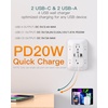 image:imageAddtam 6Outlet Extender Surge Protector Multi Plug Wall Outlet with 4 USB Wall Charger2 USB C Ports Plug Extension Outlet with 1800J Outlet Splitter Power Strip for Home Office BlackWhite