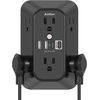 image:imageAddtam 6Outlet Extender Surge Protector Multi Plug Wall Outlet with 4 USB Wall Charger2 USB C Ports Plug Extension Outlet with 1800J Outlet Splitter Power Strip for Home Office BlackBlack