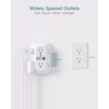 image:imageAddtam 6Outlet Extender Surge Protector Multi Plug Wall Outlet with 4 USB Wall Charger2 USB C Ports Plug Extension Outlet with 1800J Outlet Splitter Power Strip for Home Office BlackWhite