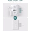 image:imageAddtam 6Outlet Extender Surge Protector Multi Plug Wall Outlet with 4 USB Wall Charger2 USB C Ports Plug Extension Outlet with 1800J Outlet Splitter Power Strip for Home Office BlackWhite