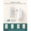 image:imageAddtam 6Outlet Extender Surge Protector Multi Plug Wall Outlet with 4 USB Wall Charger2 USB C Ports Plug Extension Outlet with 1800J Outlet Splitter Power Strip for Home Office BlackWhite